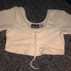 Lace up crop top
